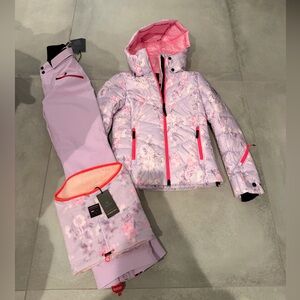 LoveShackFancy Nessa Ski Jacket Pants Set XS 2 4 6 💜🩷